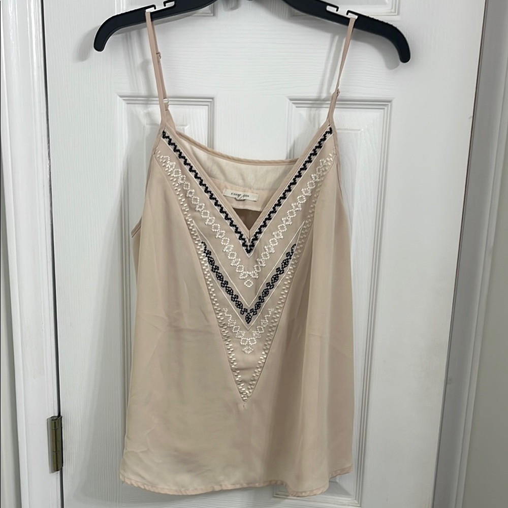 Elegant Cream Embroidered Women's Top